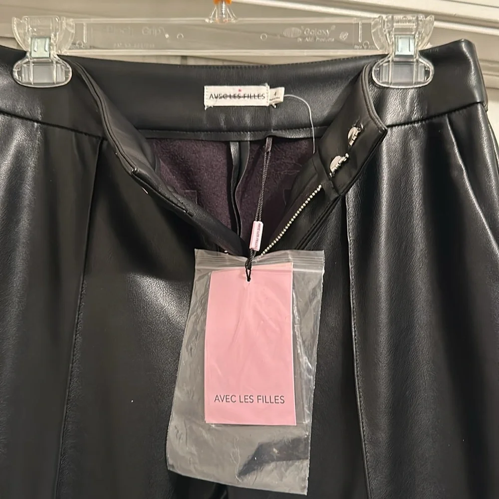 NWT Anthropologie vegan leather pants. - Picture 10 of 11